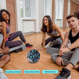 Exercise Dice - Fitness Equipment Dice Game,Multi-Functional Home Workout Gear for Gym Outdoor Travel Yoga Team Sports