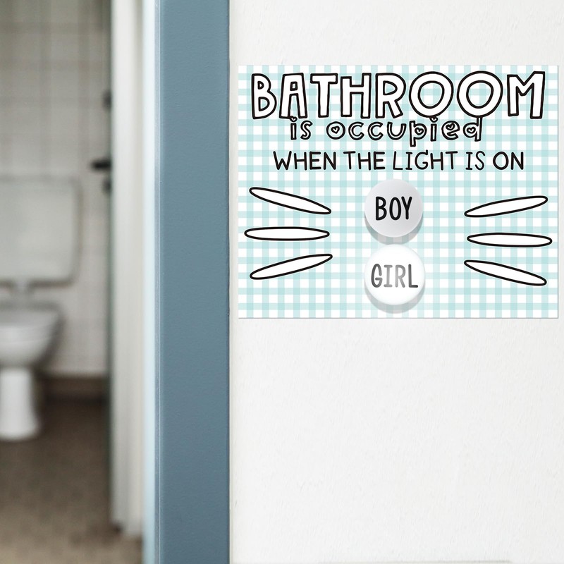 VIHOSE Classroom Bathroom Management Set Classroom Bathroom Pass Poster Sticker
