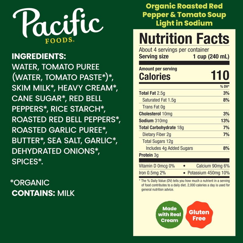 Pacific Foods Light in Sodium Organic Roasted Red Pepper and
