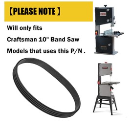 Belt Craftsman 10 Inch Band Saw 1/3 HP Motor 119214000 119.214000 124.214000