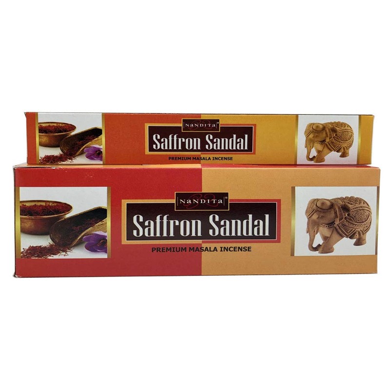 Nandita Saffron Sandal Premium Masala Incense Sticks - Pack of