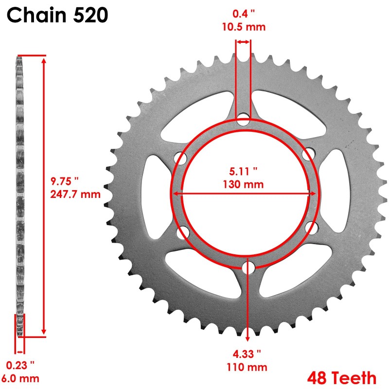 Yamaha Blue O-Ring Drive Chain & Sprockets Kit for Yamaha