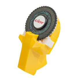 CENPEK 3D Embossing Label Maker – Manual Label Printer Small Model for DIY Lettering, Custom Labeling, and Tape – Includes Black Tape (Yellow) for Home and Office Use