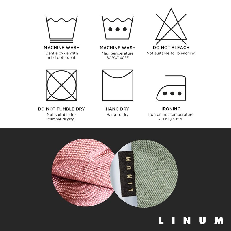 Linum Pepper Cotton Cushion Cover, Light Ice Green, 40 x