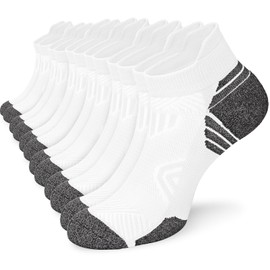 Ankle Compression Sock for Men and Women 6 Pairs, Running Athletic Socks Low Cut with Arch Support