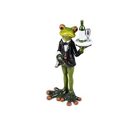 formano Frog House Figurine with Tray Height 15.5 cm Light Green