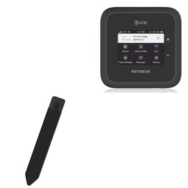 BoxWave Stylus Pouch Compatible with Netgear Nighthawk M6 Pro Mobile Hotspot (MR6500) - Stylus PortaPouch, Pen Stylii Holder Carrier Portable Self-Adhesive - Jet Black