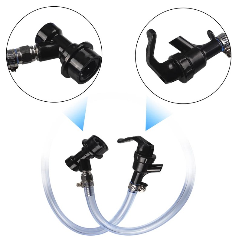 PERA 3/16" ball lock line assembly, picnic tap with 3ft