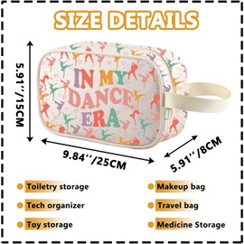 Dance Recital Gift Ballet Dance Clear Makeup Bag Dancing Lover Gift Teacher Dancer Travel Toiletry Bag Organizer Pouch Cosmetic Bag (dance tm)