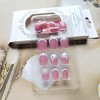 24Pcs French Press on Nails Short Square LINMEIZAI Fake Nails
