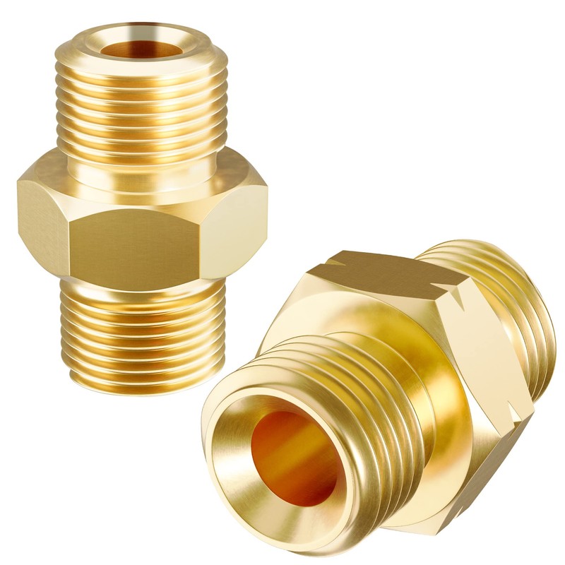 Hromee Welding Hose Coupler Adapter Set 9/16"-18 LH&RH for Oxygen