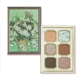 MilleFee (10 Roses) 6-Color Painting-Inspired Eyeshadow Palette, Eye Makeup Palette, Van Gogh, Green Eyeshadow