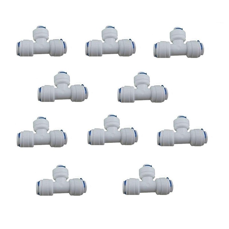Lemoy Liimevvon 10x 1/4 inch Tee 3 Way Tube Quick