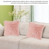 TYGFRT 2 Plush Pillowcases, Pink Cushion Cover, Fluffy Soft Pillowcase,