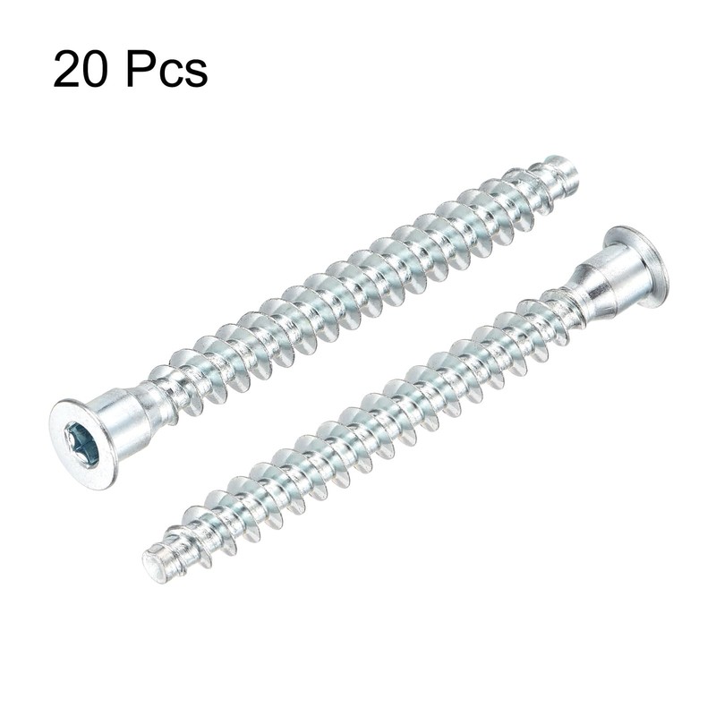 sourcing map 20Pcs M7x70mm Hex Socket Countersunk Head Self Tapping