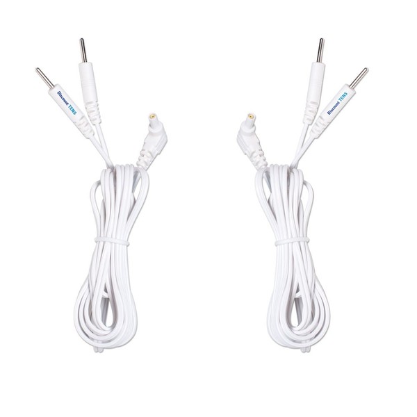 Tens Lead Wires - Two 2mm Pin Connectors (2 Pack) - Discount Tens Brand - 2.35mm safety-plug