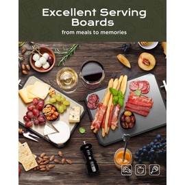 SNOWCLAD Stainless Steel Cutting Board,Double Sided Steel Cutting Boards for kitchen,Stainless Steel/Wheat straw pp Large Board for meat,non toxic Chopping,16 * 11 Inch,Dishwasher Safe