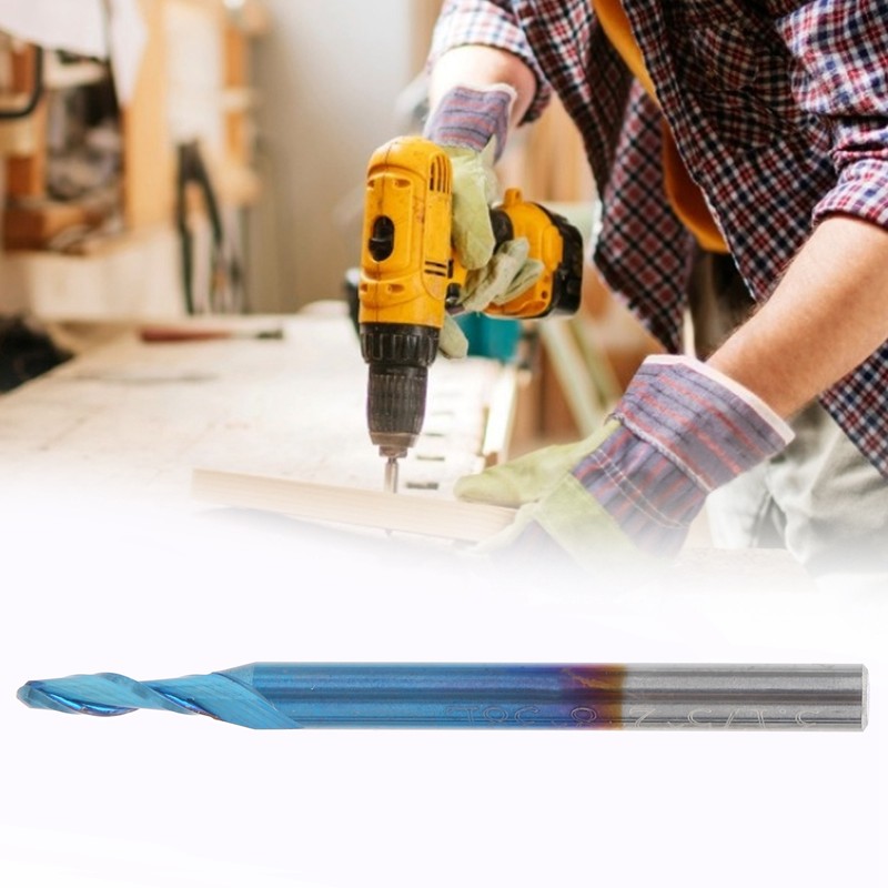 Ballnose Cutter Ball End Mill Blue Coated Spiral Router Bit