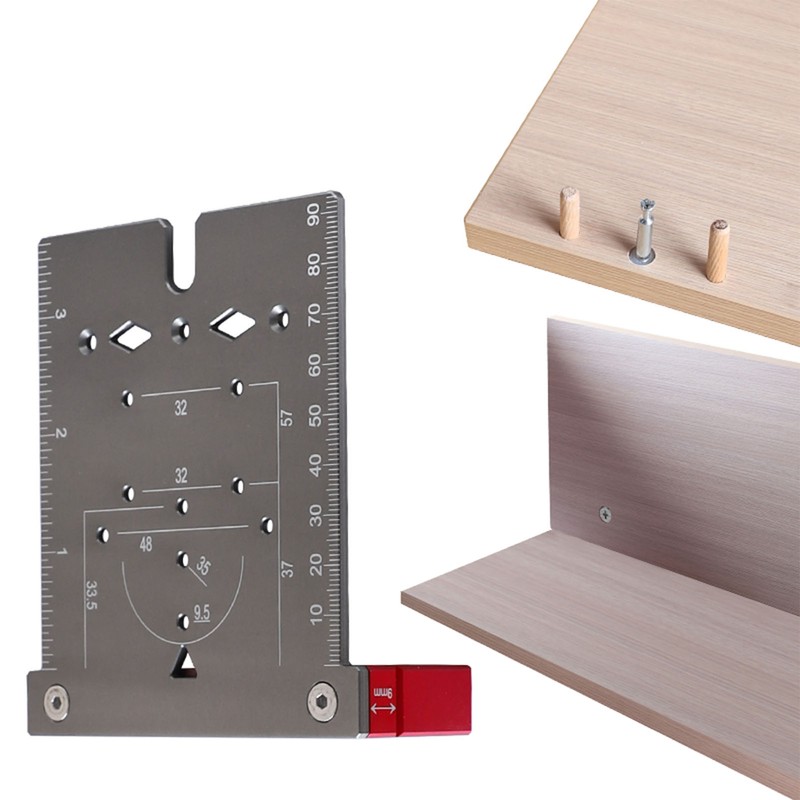 Hinge Hole Drilling Locator Aluminum Alloy Cabinet Door Hinge Mounting