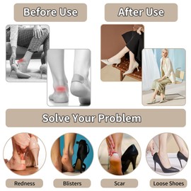 NOWFRESH Heel Grips for Womens Shoes - 10 Pairs Self-Adhesive Heel Pads, Cushion Inserts for High Heels，Prevent Blisters & Slip, Comfort Fit for Women (Beige)