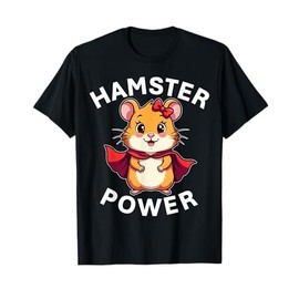 Cute Hamster Power Girl Furry Friend Superhero T-Shirt