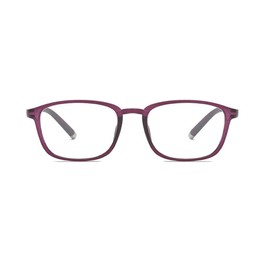 Lairesen Myopia Glasses TR90 Frame Shortsighted Removal Glasses Daily Use Lightweight for Men Women, purple