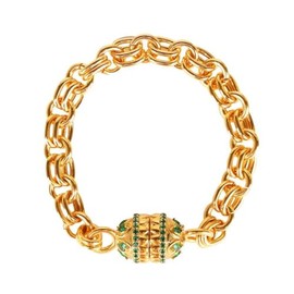 BuDhaGirl Holly Chain Bracelet - Emerald