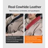 POKSRI 1P Genuine Cowhide Leather seat Belt Cover pad,car Seatbelt