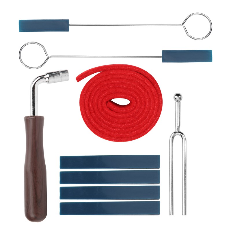 Piano Tuning Set Tool Mutes Wrench Fork Lever Felt Temperament