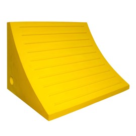 ESCO 12593 Wheel Chock 60 Ton | Heavy-Duty Wheel Chocks for Trailers, Trucks & Construction Vehicles | Polyurethane Tire Stopper | Safety Yellow | OSHA/MSHA Compliant | 46"-65" Tire Size