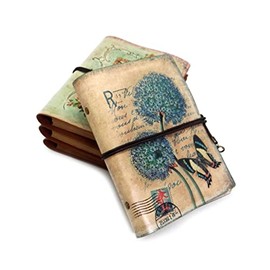 Ciieeo Classic Diary Notebook Handmade Leather Cover Refillable Journal for Daily Use