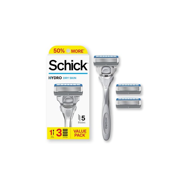 Schick Hydro 5 Mens Dry Skin Razor Value Pack