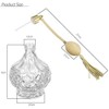 YangLand 80ml Clear Crystal Perfume Bottle Gold Long Spray Tassels