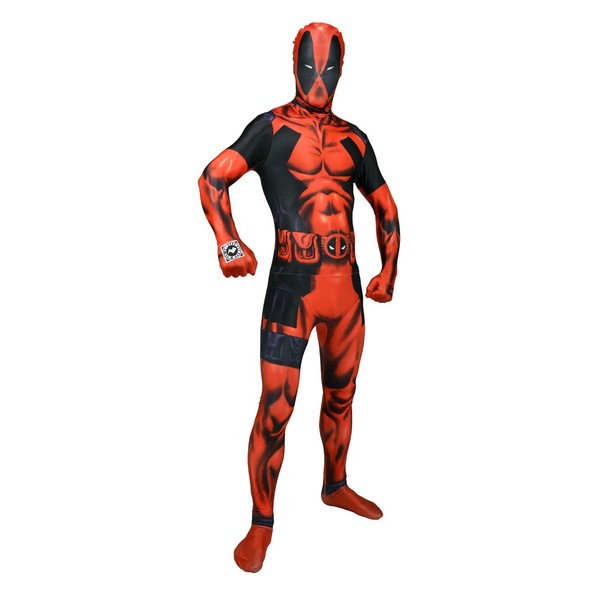 Morphsuits Official Deadpool Delux Digital Fancy Dress Costume - Size
