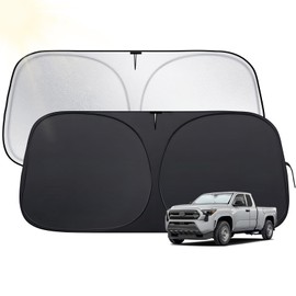 Windshield Sun Shade for Toyota Tacoma 2016-2025, Custom Fit Car Sun Shades with 420D Fabric & Foldable Memory Steel Wire, Sunshade for Car Windshield UV/Vehicle Interior Accessories