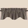 Heritage House Check Scalloped Black and Nutmeg 72" x 15.5"