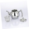 COLLBATH Stainless Steel Teapot with Strainer Compact Tea Kettle for