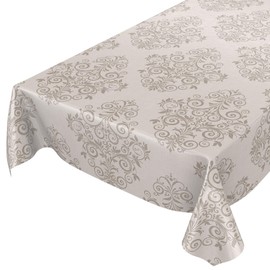 Anro Oilcloth Tablecloth, Oilcloth Wax Tablecloth, Tendril Pattern, 200 x 140cm