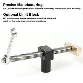 Woodworking Fast Fixed Clip Clamp Fixture Adjustable Workbench Vise Joinery Work Piece Clamper Carpenter Workbench Clamping Tool for 19mm Desktop Hole