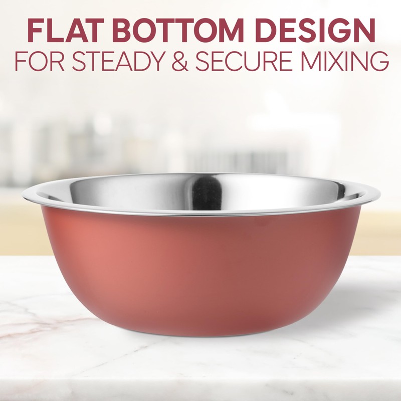 COOK WITH COLOR Stainless Steel Mixing Bowls Set - Nesting
