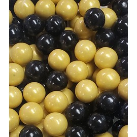 Graduation Tuxedo Themed Gumballs Gold and Black 2 Pounds-Happy New Year Celebration or Gangster Royal Inspired Colors for Disco or Casino Parties