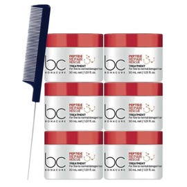 M Hair Designs Bonacure Peptide Repair Rescue Deep Nourishing Treatment 30 ml (Pack of 6) Pin Tail Comb