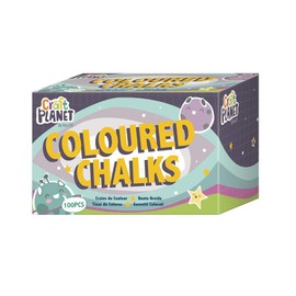 Craft Planet Bulk Chalk, Multicoloured, Pack Of 100, Art & Craft Fun For Kids, Drawing, Pavement, Playground, School, Home, Garden, Games, Paper