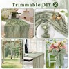 Apgooface 12 Pack Sage Green Cheesecloth Table Runner 10 ft,