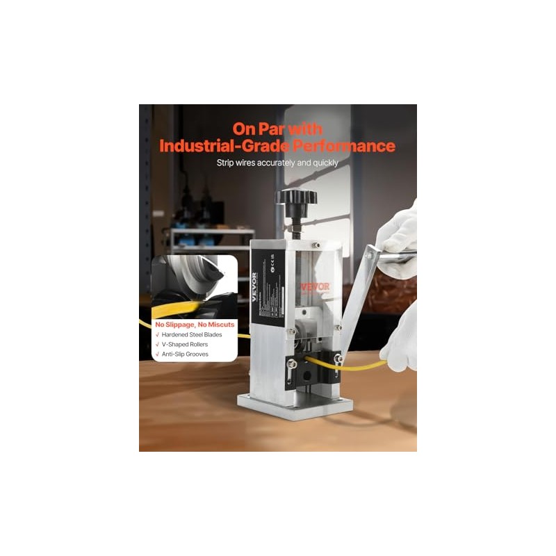 VEVOR Manual Wire Stripping Machine, 0.06''-1.18'' Copper Stripper with Hand