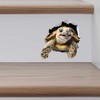 Turtle Hole Wall Decal – 3D Realistic Tortoise Sticker –