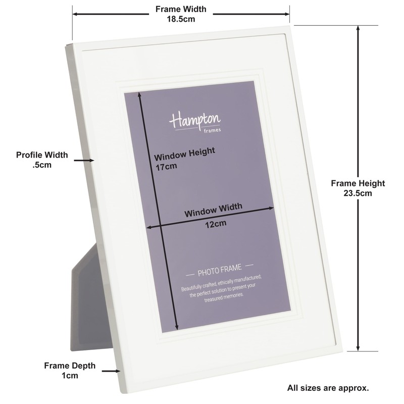 Inspire By Hampton MARBELLA 5x7 (13x18cm) White Photo Frame with
