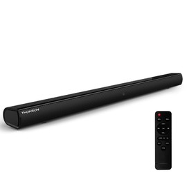 Thomson Sound Bars for TV, HiFi Stereo TV Speakers Home Theater Surround Soundbar with Bass Reflex Speaker, 35-Inch, Bluetooth 5.0, 3 EQ Modes, DSP Audio, Adjustable Bass, HDMI/ARC/AUX/Opti/Coax/USB