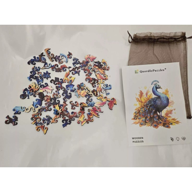 Quordle Puzzles New Quordle Puzzles Striking Peacock Wooden Jigsaw Fabulous
