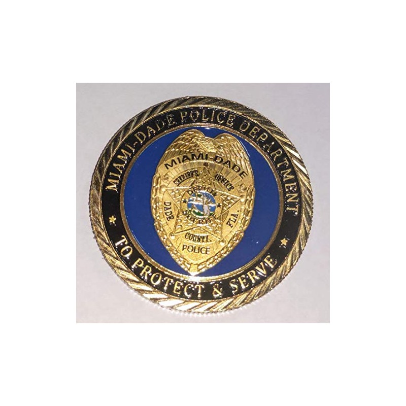 Miami Dade Sheriff Police Law Enforcement Colorized Challenge Art Coin